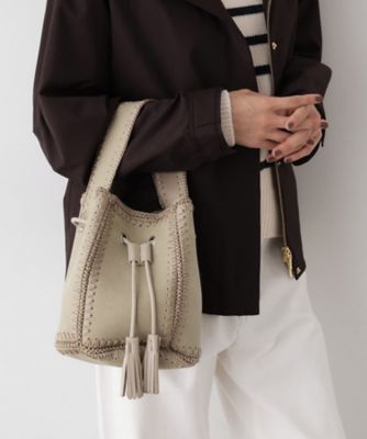 かがりステッチ巾着バッグ（2002542391） | Dessin (Women