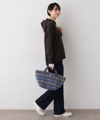 WOVEN 黒白チェック トートバッグ WOVEN 黒白チェック トートバッグ スクエア トートバッグ