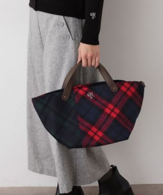 チェック柄ボートトートバッグ（2002542397