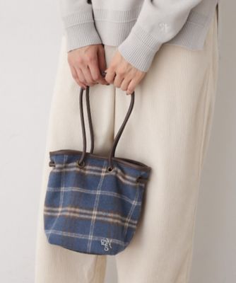 2WAYチェック巾着バッグ（2002542399） | Dessin
