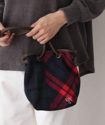 2WAYチェック巾着バッグ（2002542399） | Dessin (Women