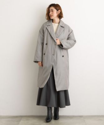 すっきり見え、ステッチレス中綿コート（2002542423