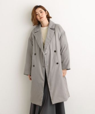 GROVE (Women)/グローブ すっきり見え、ステッチレス中綿コート(2002542423) シロ204 コート・ジャケット【三越伊勢丹/公式】