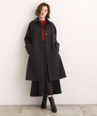 Mame Kurogouchi ロングコート ブラウン・グレー 低 価格 通販ファッション - Mame Kurogouchi ロングコート ブラウン