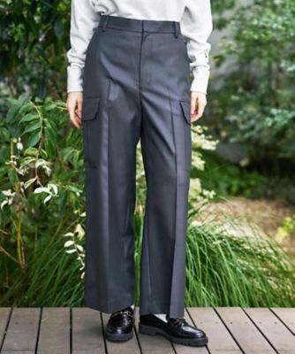 ＜DRESSTERIOR (Women)＞ラスターツイルワイドカーゴパンツ（２００２５４２４５８）