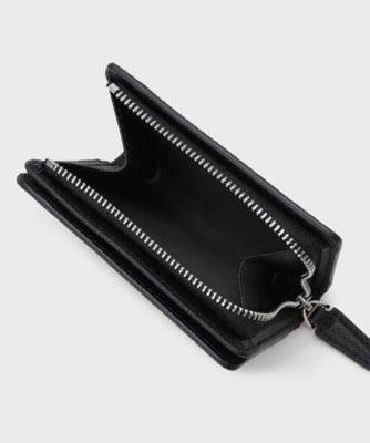 【PELLE MORBIDA】 ブラック 黒 ミニ 財布 L字型  ケース L字ファスナーウォレット コードバン ミニ財布 ミニウォレット