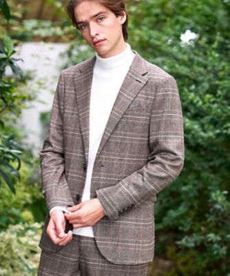 希少 HERMES グレンチェック ヴィンテージジャケット ホルンボタン 46 希少 HERMES グレンチェック ヴィンテージジャケット ホルン