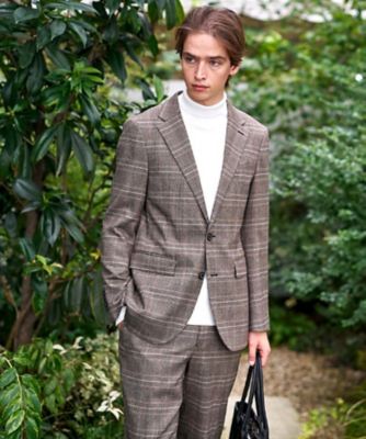 希少 HERMES グレンチェック ヴィンテージジャケット ホルンボタン 46 希少 HERMES グレンチェック ヴィンテージジャケット ホルン