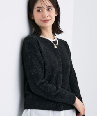 INDIVI (Women)/インディヴィ ラメニットカーディガン(2002542532) クロ019 トップス【三越伊勢丹/公式】