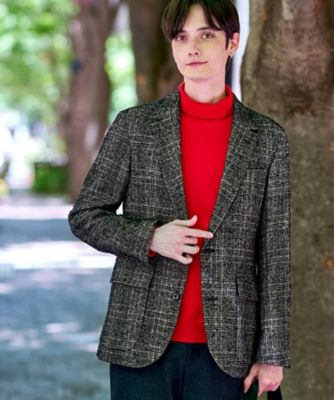 セットアップ可】ループグレンチェック リラックスジャケット