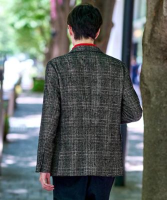 セットアップ可】ループグレンチェック リラックスジャケット