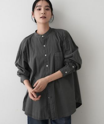 ＜Dessin (Women)＞【洗える】ピグメントバンドカラーシャツ（２００２５４２６０７）