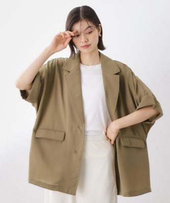 ドルマン半袖ジャケット【洗える】（2002542672） | THE