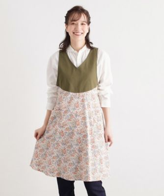 まほうのエプロン あかり パティシエスタイル　イリュージョンレア 形態安定加工】エラビー フローラル柄 エプロン