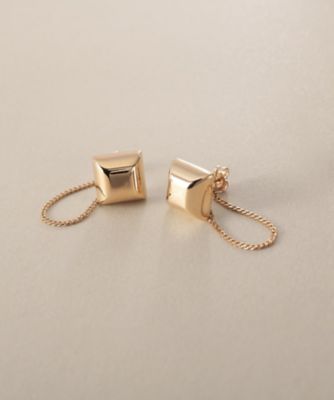 ＜COCOSHNIK (Women)＞Ｋ１０中空スクエアプリズム　スタッドピアス（２００２５４３５７５）