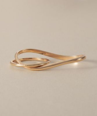 mimi❣️フィンガードレスリングパヴェ13 LOHME/ローム】Pearl Chain Double Finger Ring/パールチェーン