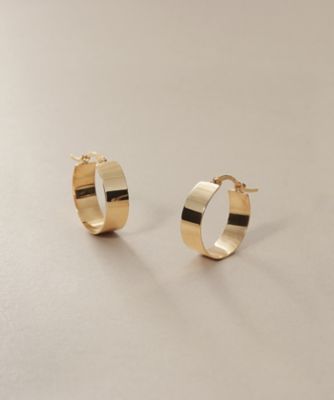 ＜COCOSHNIK (Women)＞Ｋ１０平板　フープピアス（２００２５４３５８４）