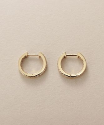 k10/ココシュニック/COCOSHNIK/ピアス/ダイヤモンド K10ダイヤモンド ボールチェーン スタッドピアス（ピアス