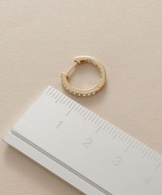 K10 ★エターナル★ダイヤ中折れピアス ピアス エターナル K10