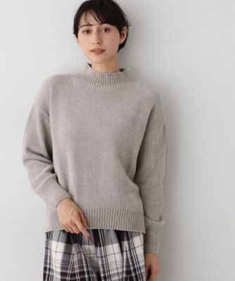 洗える】ハイネックベロアモールニット（2002543594