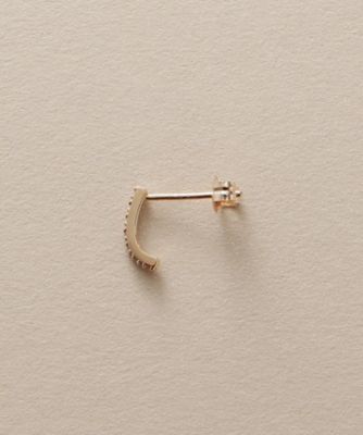 ココシュニック　ダイヤモンド3つ爪　変形スタッドピアス ココシュニック ダイヤモンド3つ爪 変形スタッドピアス