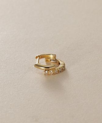 ココシュニック　ピアス K18ダイヤモンド オーバーラップ ワンタッチピアス