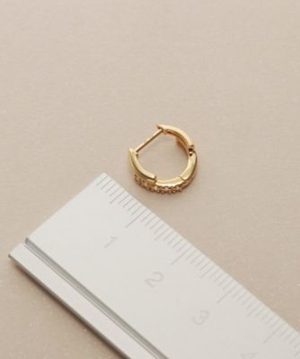 ココシュニック　ピアス K18ダイヤモンド オーバーラップ ワンタッチピアス