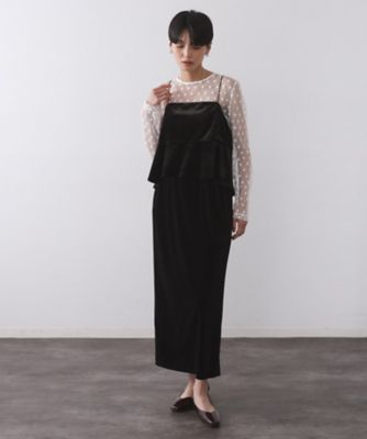 ベロアキャミ／セットアップ対応可【洗濯機OK