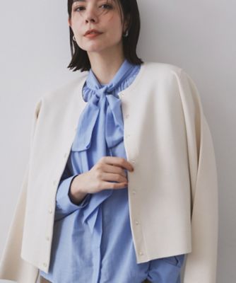 ＜OPAQUE.CLIP (Women)＞《６色展開／Ｓ－ＬＬサイズ》スナップボタンニットカーディガン【ＵＶケア／洗濯機洗い可】（２００２５４３６０９）