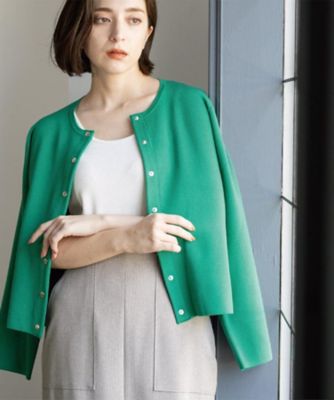 cABAn グリーン カーディガン ボタン付き CABaN 「CABaN」 ニットカーディガン X-SMALL グリーン
