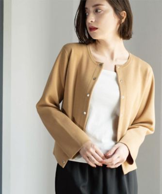 【SALE】OPAQUE.CLIP (Women)/オペークドットクリップ スナップボタンニットカーディガン【UVケア/洗濯機OK】《6col/S~LL》(2002543609) チャ041 トップス【三越伊勢丹/公式】