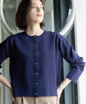スナップボタンニットカーディガン【UVケア／洗濯機OK