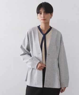 OPAQUE.CLIP (Women)/オペークドットクリップ ペプラムカーディガン【UVケア/洗濯機OK】(2002543613) グレー012 トップス【三越伊勢丹/公式】