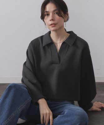 【SALE】OPAQUE.CLIP (Women)/オペークドットクリップ スキッパートップス【UVケア/洗濯機OK】(2002543615) グレー014 【三越伊勢丹/公式】