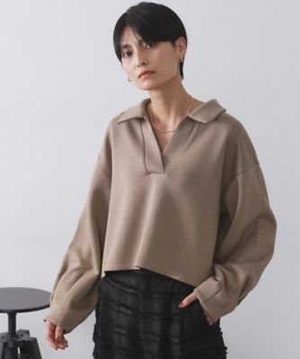 【SALE】OPAQUE.CLIP (Women)/オペークドットクリップ スキッパートップス【UVケア/洗濯機OK】(2002543615) チャ042 【三越伊勢丹/公式】