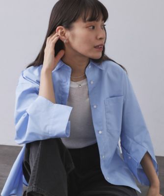 【SALE】OPAQUE.CLIP (Women)/オペークドットクリップ フォルムデザインシャツ(2002543616) アオ092 トップス【三越伊勢丹/公式】