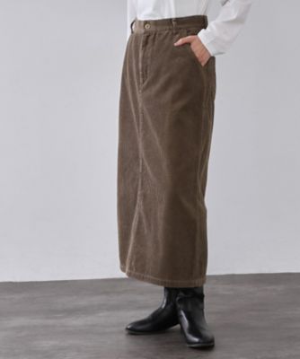 OPAQUE.CLIP (Women)/オペークドットクリップ コーデュロイナロースカート(2002543776) チャ042 ロングスカート【三越伊勢丹/公式】