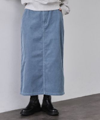 OPAQUE.CLIP (Women)/オペークドットクリップ コーデュロイナロースカート(2002543776) アオ091 ロングスカート【三越伊勢丹/公式】