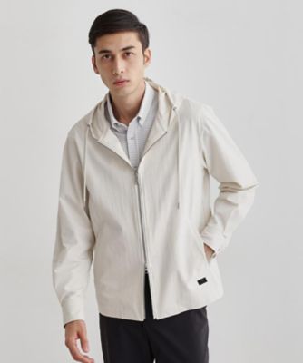 3D ナイロン ストレッチ】ジップアップ フードブルゾン