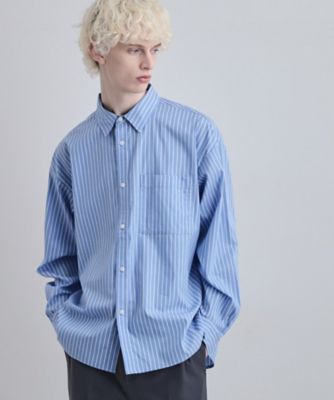 アーツ&サイエンス 　美品　キーネックオーバーサイズブロードシャツ 　日本製 JIGGYS SHOP（ジギーズショップ） シャツ ストレッチブロードイージー