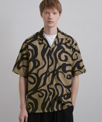 希少 Paul Smith ミッドセンチュリージオメトリックプリントシャツ XL 26SS新作柄！】ジオメトリックプリント総柄シャツ／柄シャツ／総柄