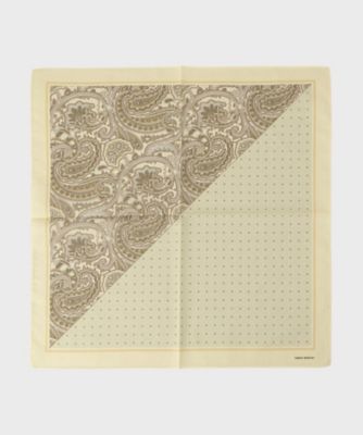 TAKEO KIKUCHI (Men)/タケオキクチ パターンブロッキング プリントハンカチ(2002543949) ベージュ151 【三越伊勢丹/公式】