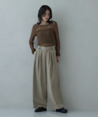 エルメスHermes （パンツ ウール）タック入りワイド　ガウチョパンツ タックワイドパンツ（2002544005） | GALLEST (Women
