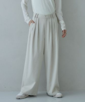 MACHATT タックワイドパンツ 38 MACHATT タックワイドパンツ 38 タックワイドパンツ（セージ