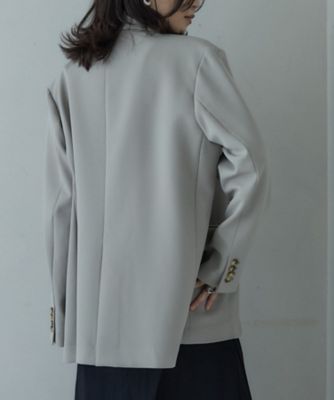 ダブルクロスフーデットジャケット ダブルクロスフレアショートコート(ネイビー) - seventen