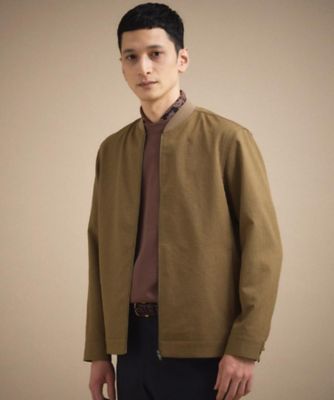 suzuki takayuki リネンブルゾン suzuki takayuki blouson（スズキタカユキ ブルゾン）Raw sienna