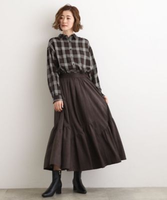 美品✤定価 31900円✤SACRA✤麻100%✤ラミーローンティアードスカート sacra-122123121_7.jpg