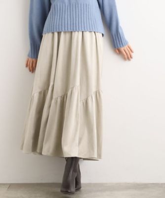 ビームスボーイ　トリト　ティアードスカート　新品未使用　今期 20／－ムラ糸ダンガリーティアードスカート