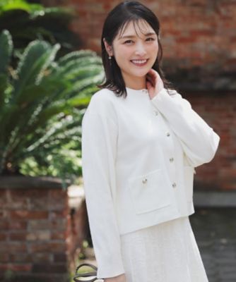 石川梨華さん着用】ジャケットライク総針カーディガン【SET