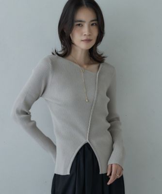 ＜GALLEST (Women)＞カッティングアシメリブニット（２００２５４４３４１）